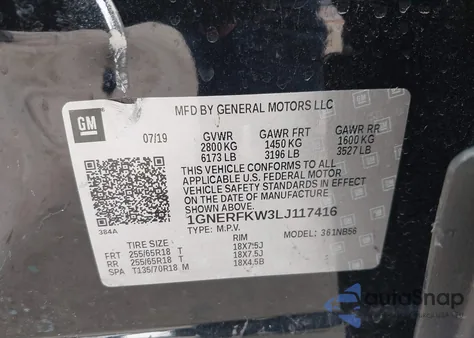 2020 Chevrolet Traverse Ls from USA, damaged, VIN 1GNERFKW3LJ117416